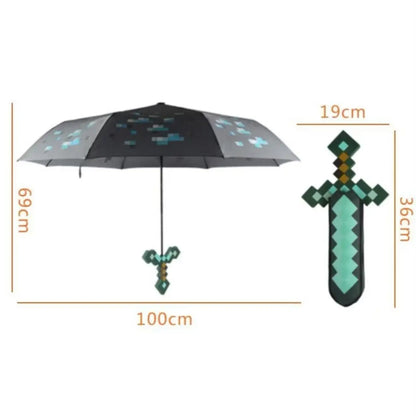 ed Sun Umbrellas Anime Rain and Sunny Manually Folded Student Portable Umbrellas Sunshade Accessories Outdoor Equipment